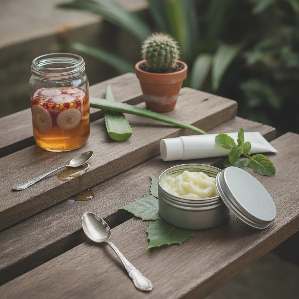 Self-massage and natural oil application techniques